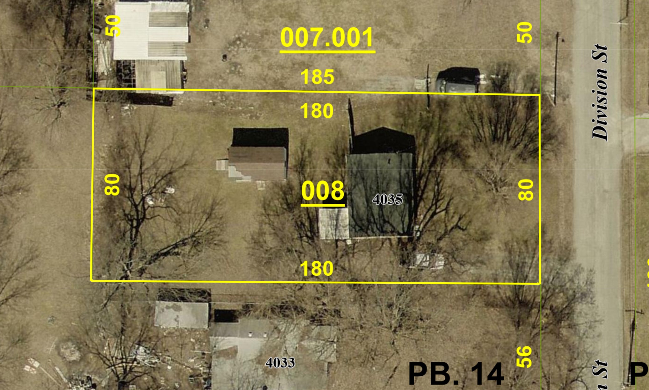 4035 Division St - AERIAL